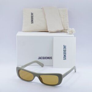 Jacquemus CAPRI JAC/55 C7 Rectangle Sunglasses - Cream\Amber